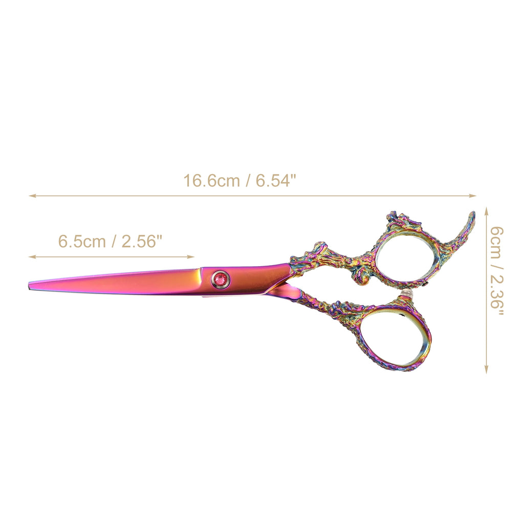 Scissors Cutting Scissors Stainless Steel Razor Trimming Scissors 6.5" Long Pink - Image 2