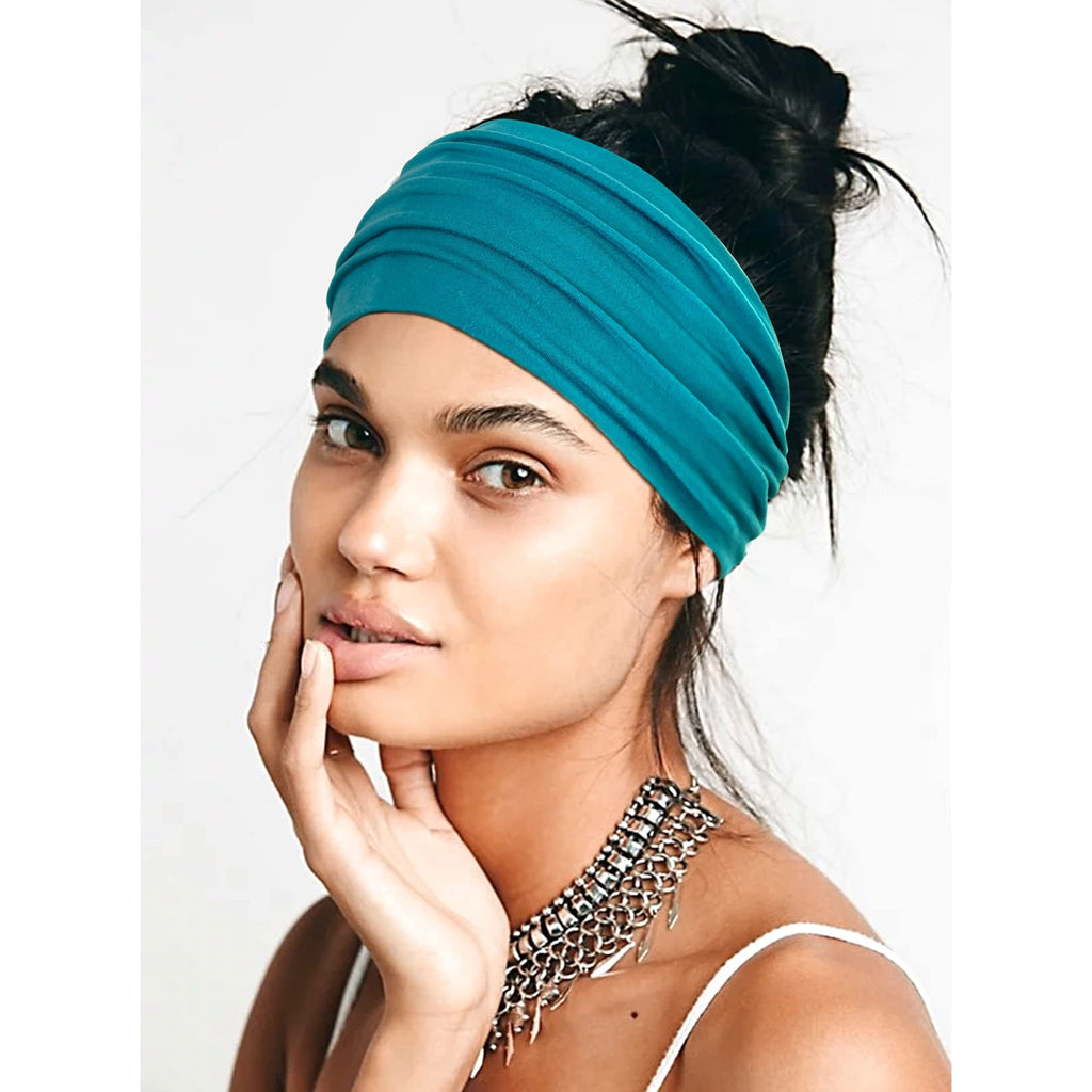10 PCS Women Headbands African Wide Hair Wrap Extra Turban Head Bands for Lady Large Sport Workout Stretch Non-slip B... - Image 6