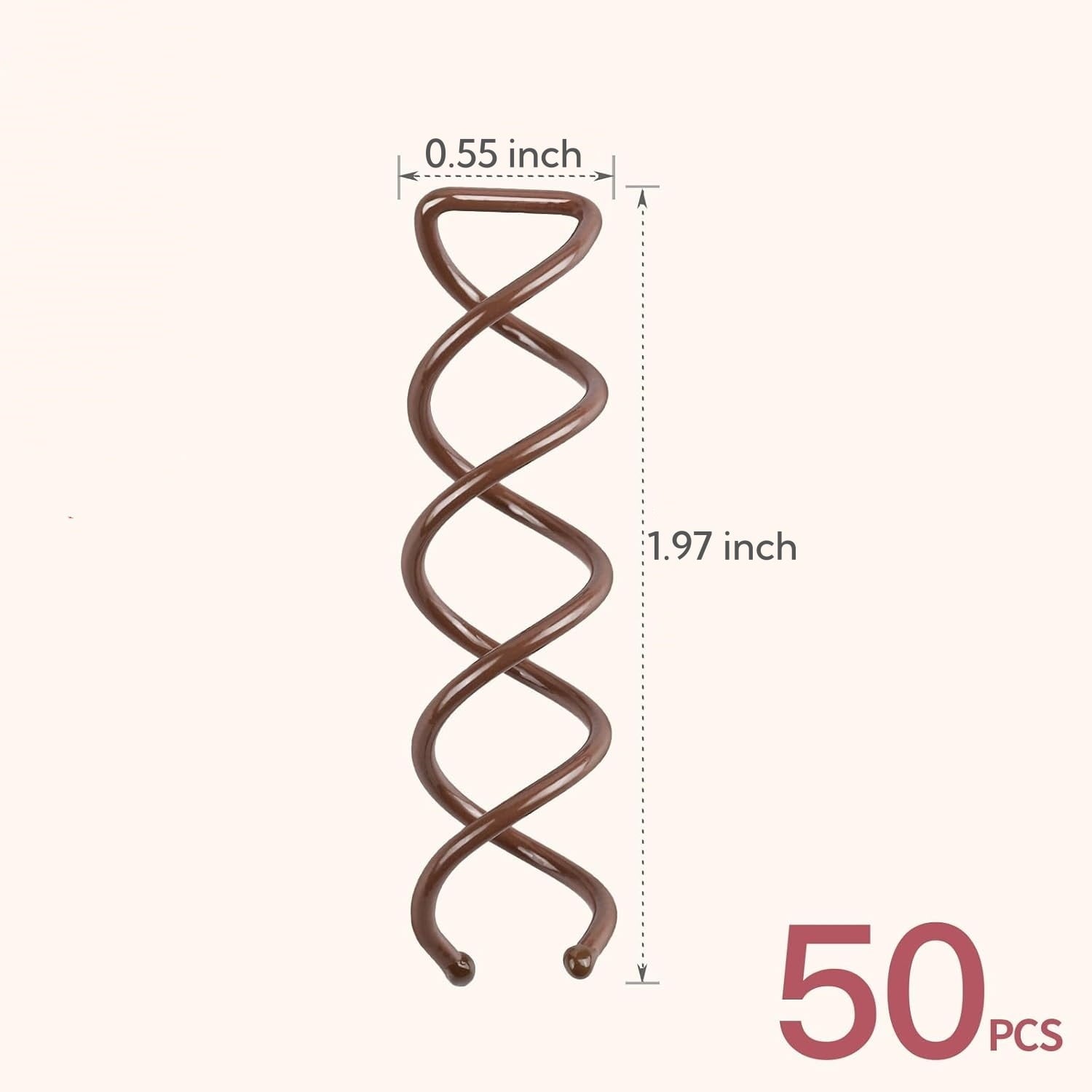 50 Pcs Spiral Hair Pins, Spiral Twist Hair Pins Spin Pins for Hair, Alloy Spirals Bobby Pins, Hair Bun Maker Bun Twis... - Image 2