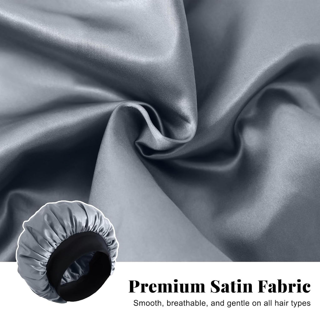 3 PCS Satin Bets for Black Women,Hair Bet for Sleeping, Satin Hair Cap for Curly Hair,Bet for Men,Bets Pack A - Image 5