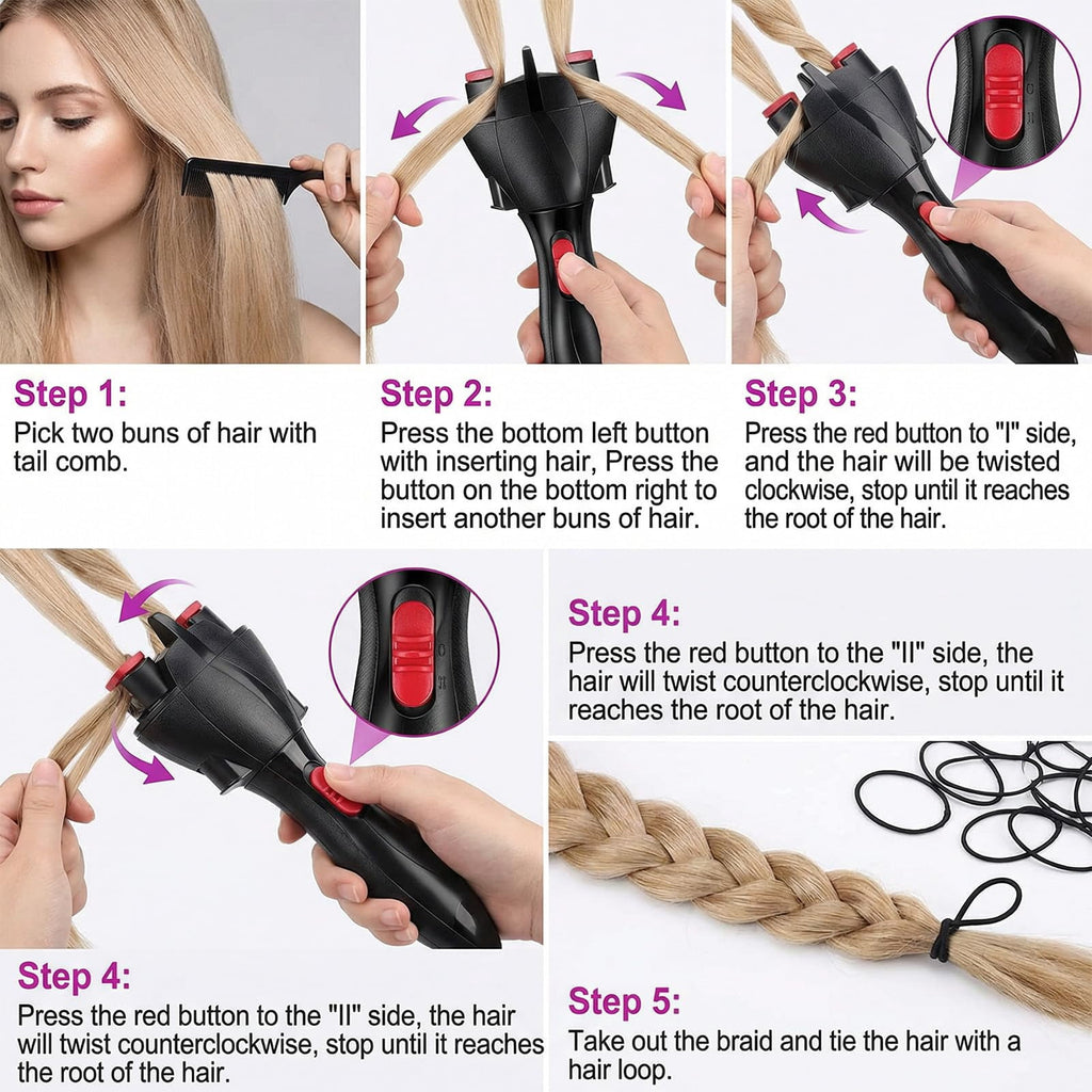 Machine Electric Quick Twister for French Dreadlock Maker, Styling Tool for Women, Girls & stylistsBatteries not incl... - Image 5