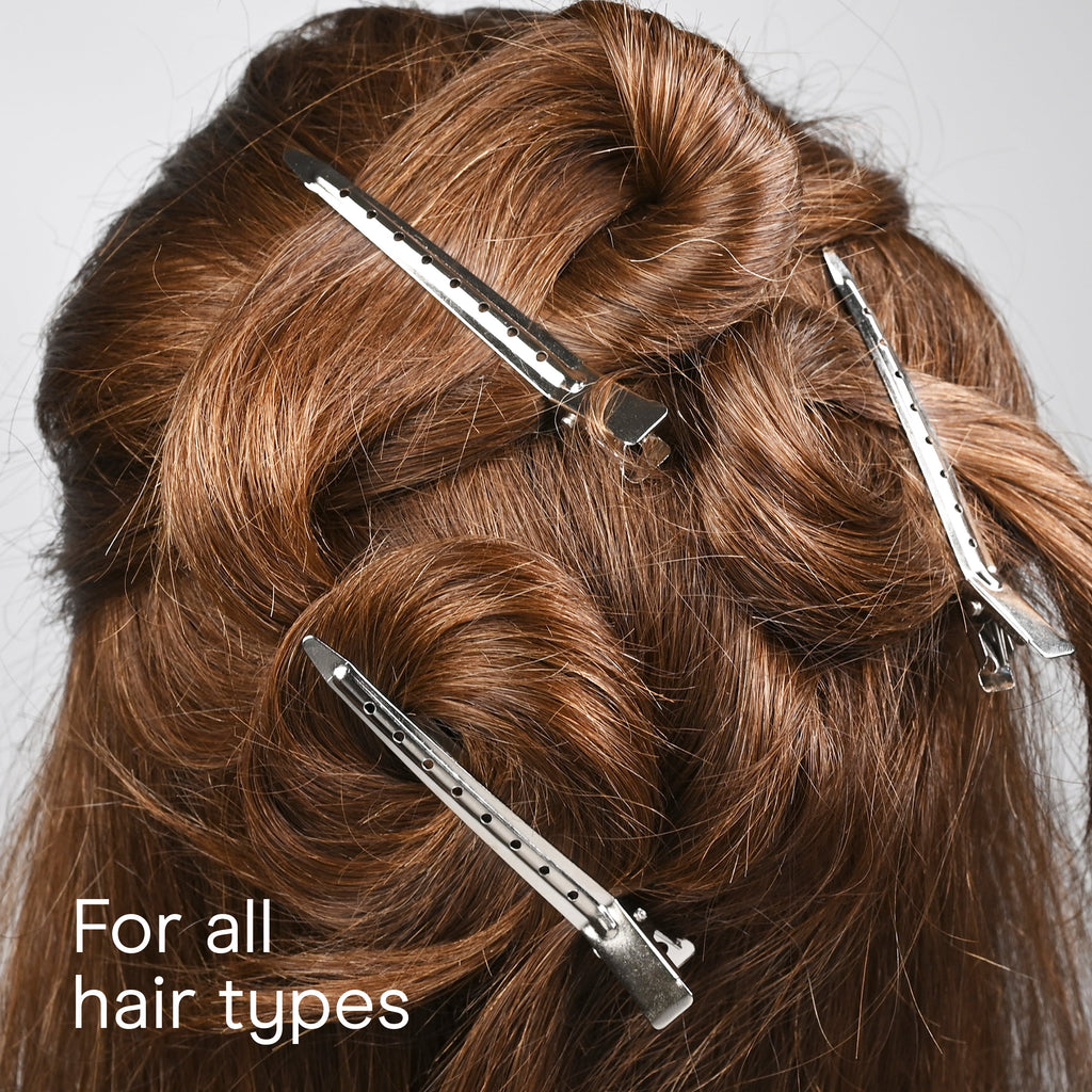 Single Prong Pin-Up Salon Hair Setting Clips, Silver, 30 Count - Image 5
