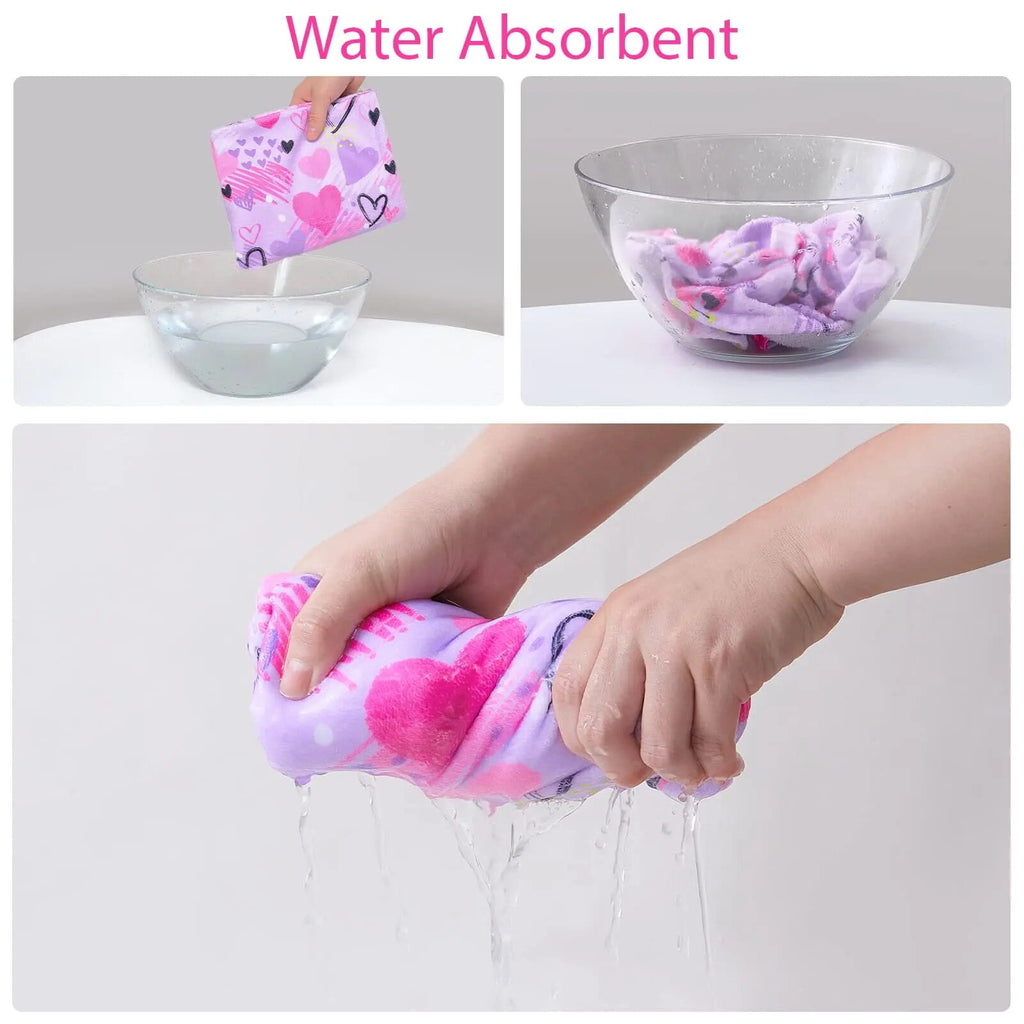 2pcs Towel Wrap For Wet For Women Kids Fast Drying Microfiber Towel With Button Portable Head Towel Wrap - Image 5