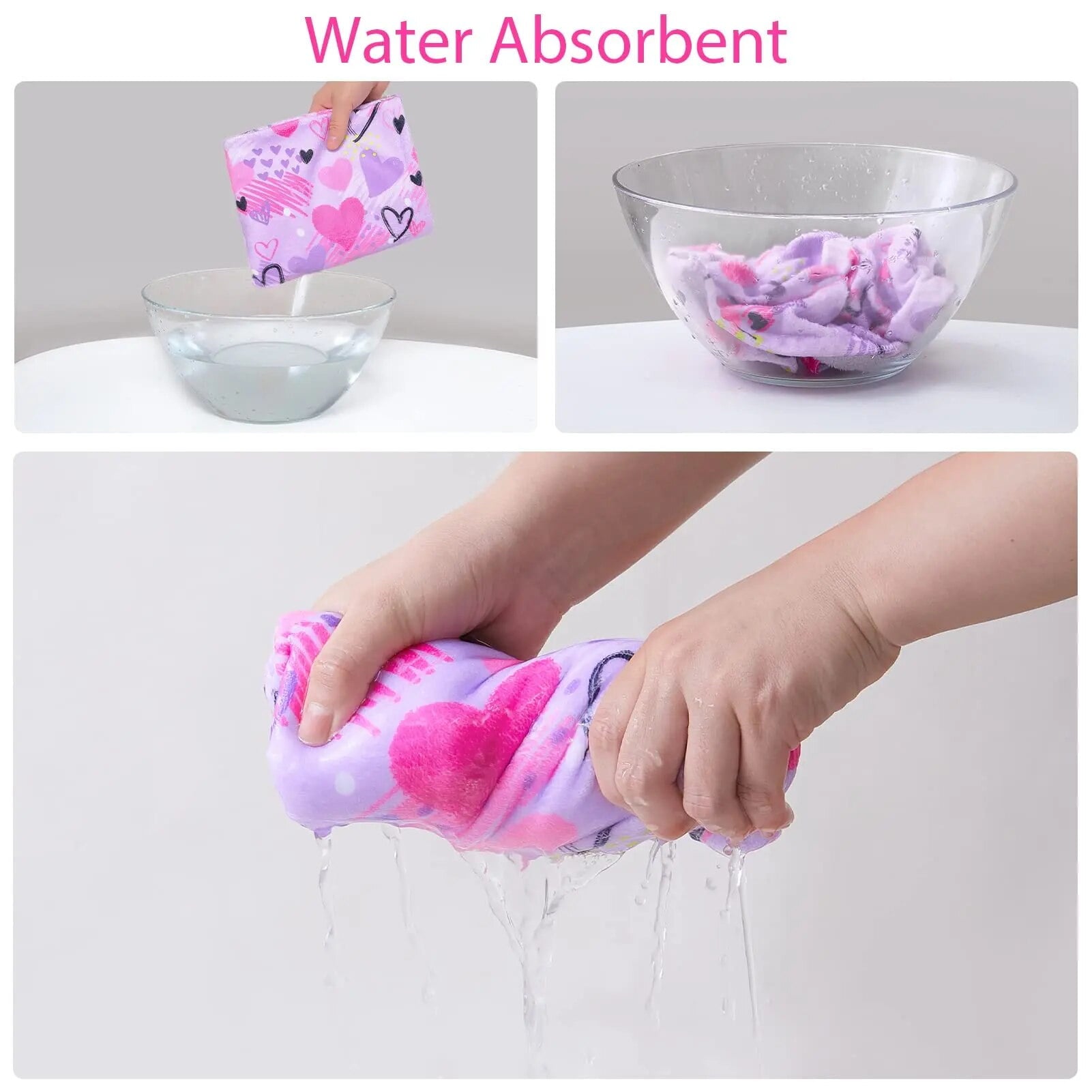 2pcs Towel Wrap For Wet For Women Kids Fast Drying Microfiber Towel With Button Portable Head Towel Wrap - Image 5