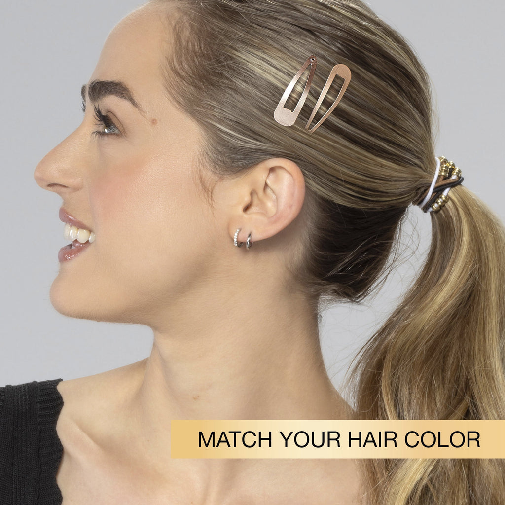 Scunci by Conair Color Match Contour Snap Clips, Hair Accessories, 12 Count - Image 3