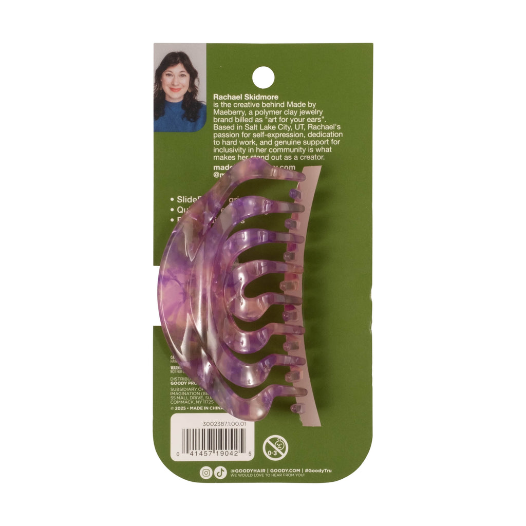 Goody Tru x Maeberry Acrylic Claw Clip, SlideProof Grip, Trendy Large Hair Clip, 1 Ct - Image 3