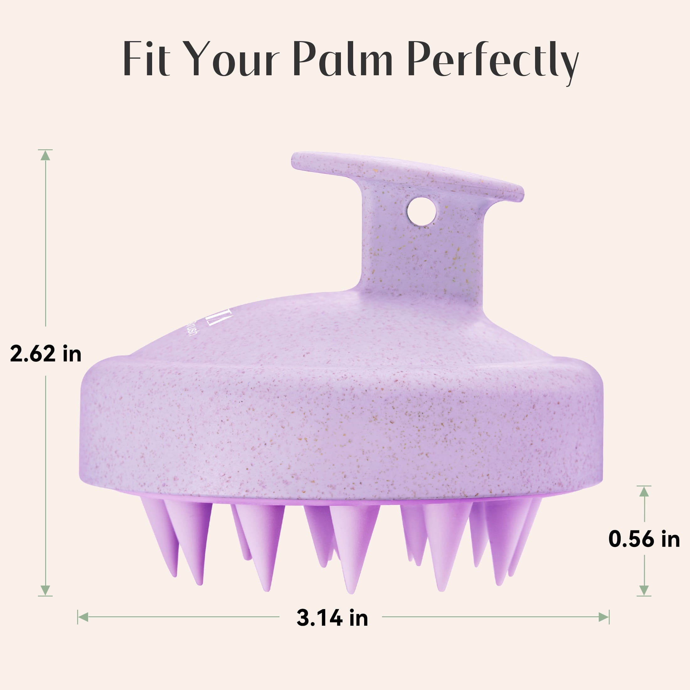 Hair Growth, Soft Silicone Scrubber Shampoo Brush for Exfoliation, Dandruff Removal, Wet & Dry Use, Wheat Straw Purple - Image 5