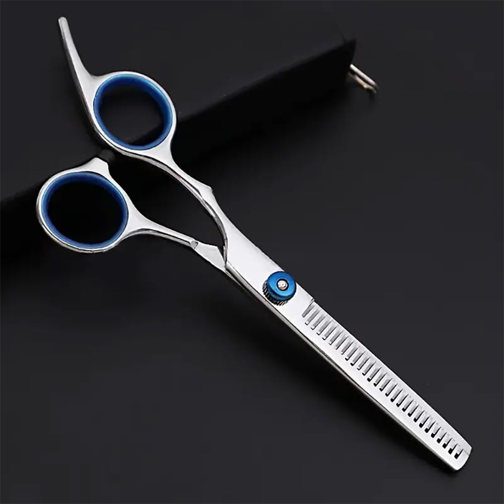 BYXAS 6 Inch 2 PCS Hair Cutting Shears Set with Large Finger Holes, Professional Barber Stylist Texturizing Shears, Salon Hair Cutting Sciss - Image 6
