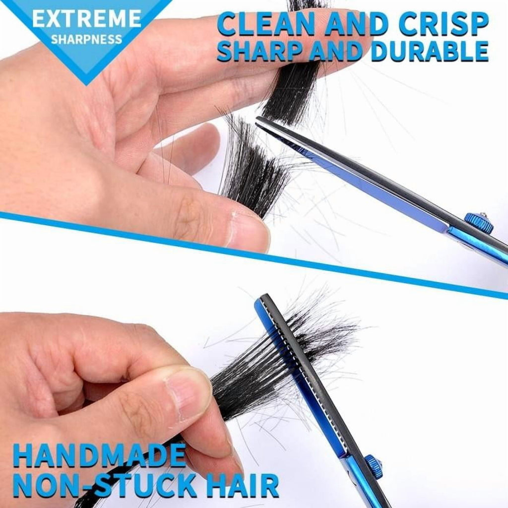 wingsbro 6.7 inches Hair Cutting Scissors kit, Professional Hairdrssing Tools for Salon Barber and Homeuse - Image 5