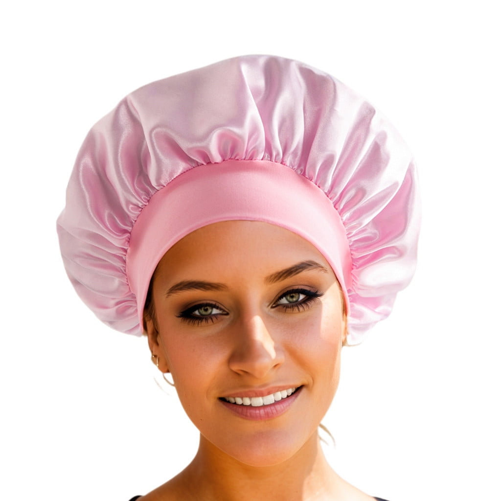 Silk Sleep Cap for Women Adjustable Satin Bonnet with Double Layer Hair Protection for Curly Natural Hair Night Sleep Hair Care Accessories - Image 4