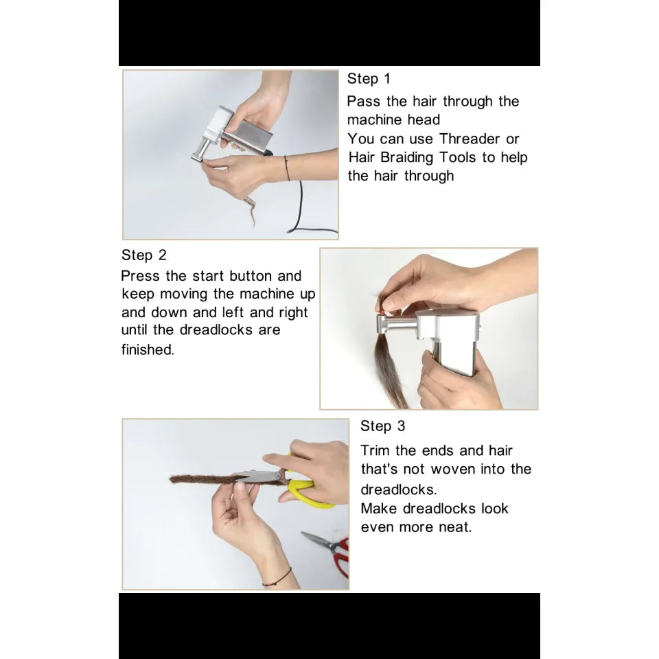 Machine Crochet Braiding Hair Making For Mini 3 Needles Stainless Steel - Image 5