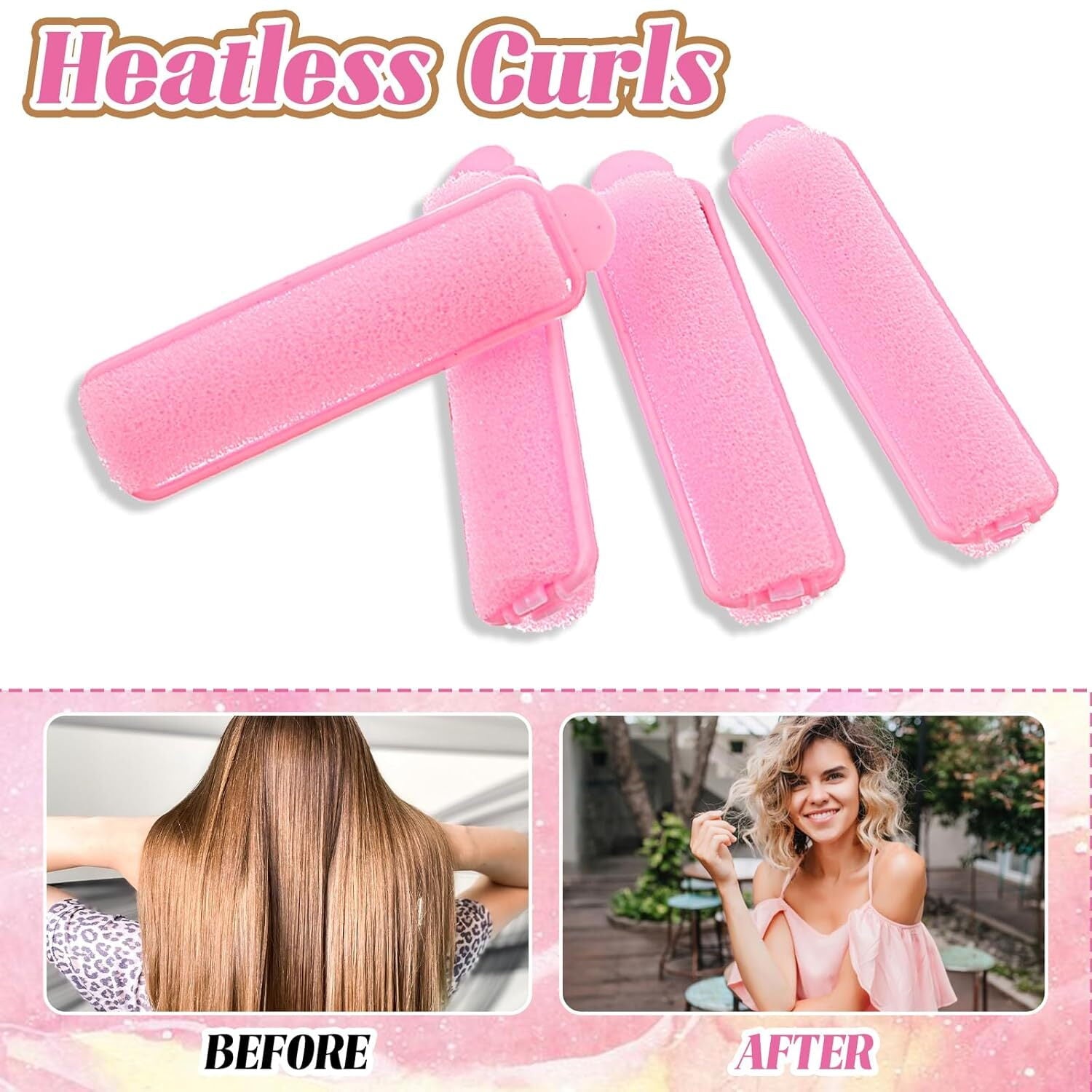 28 Pcs Foam Sponge Hair Rollers,Foam Rollers Hair,Soft Sleeping Curlers,Flexible Sponge Curler for Women Girls,Hairdr... - Image 6