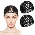 2 PCS Hair Nets for Sleeping,Crochet Mesh Wrap Caps for Silk Press, Curly Hair & Wig Protection,Soft Reusable Bonnets for Women, Lift Strap