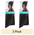 (2 pack) KISS Colors & Care Silky Satin Edge Scarf, Adult, Solid Black Pattern, Size 60" x 4", 1 Piece