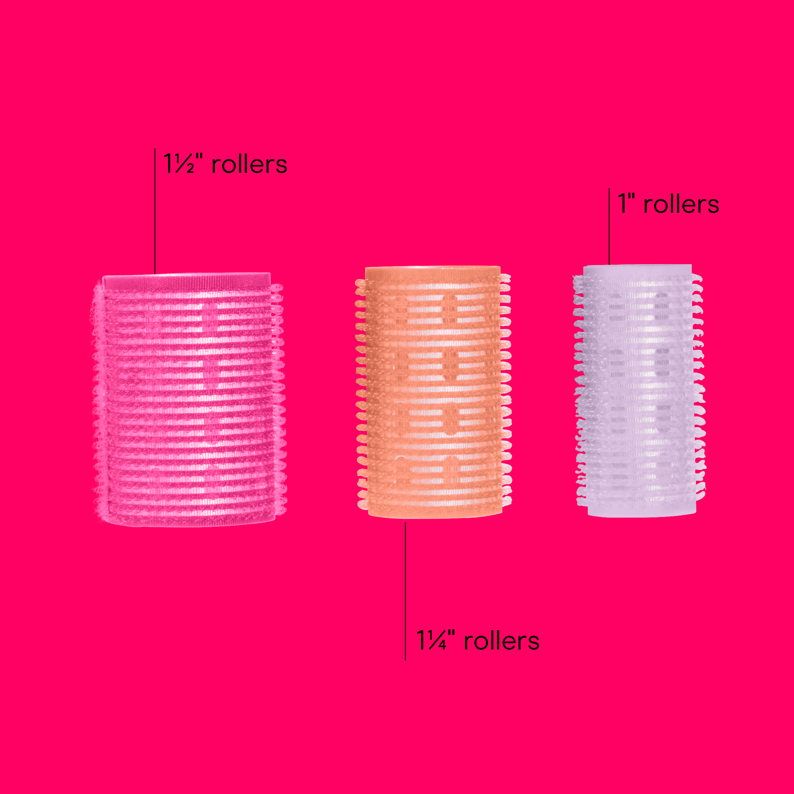Rollers, Assorted Sizes, Multicolor, 12 Count - Image 2