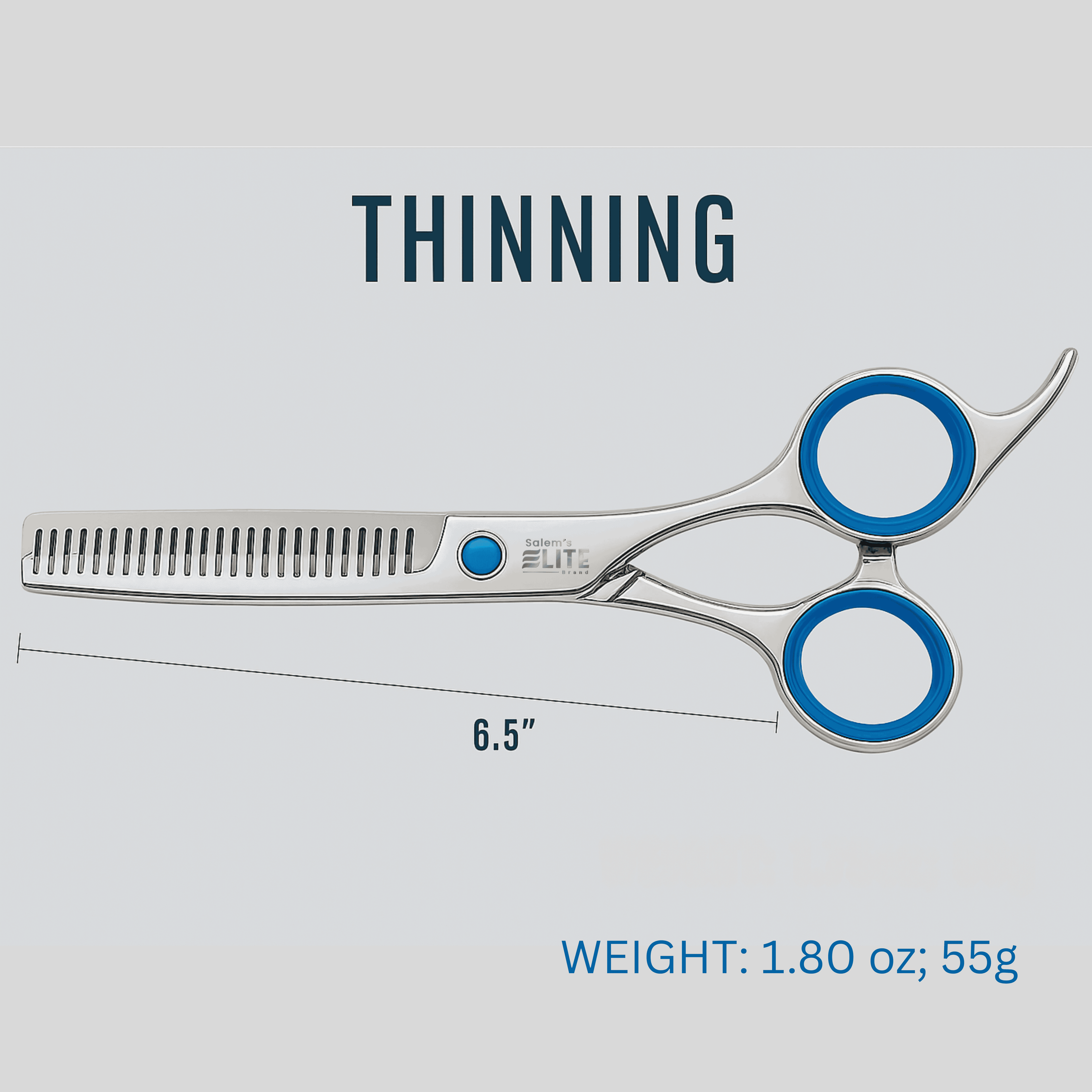 Salems Elite Professional Hair Cutting Scissors and Thinning Shears Set  6.5 Stainless Steel Barber Haircut Kit for Men, Women, and Kids  Sh - Image 2