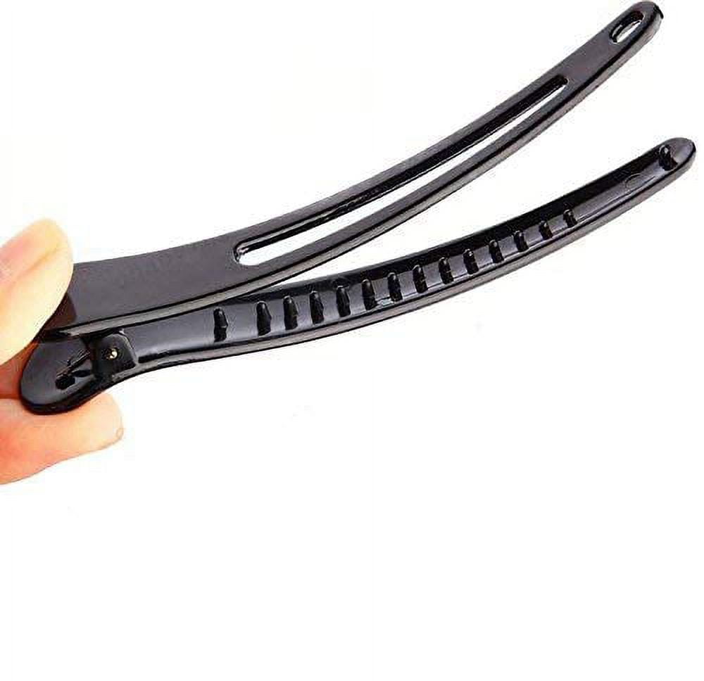 12Pcs Black Plastic Hair Styling Clips Duckbill Clips Alligator Clips Professional Salon Hair Clips for Hair Styling ... - Image 2