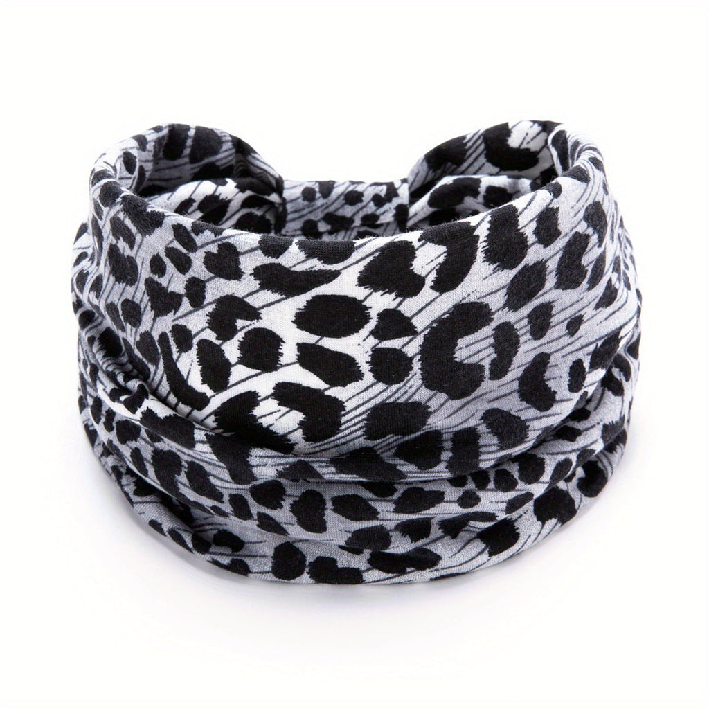 for Women Short Hair Non Slip Elastic Sweat Hairbands Leopard Print Soft Fabric Hair Bands Workout Yoga Running Sport... - Image 6