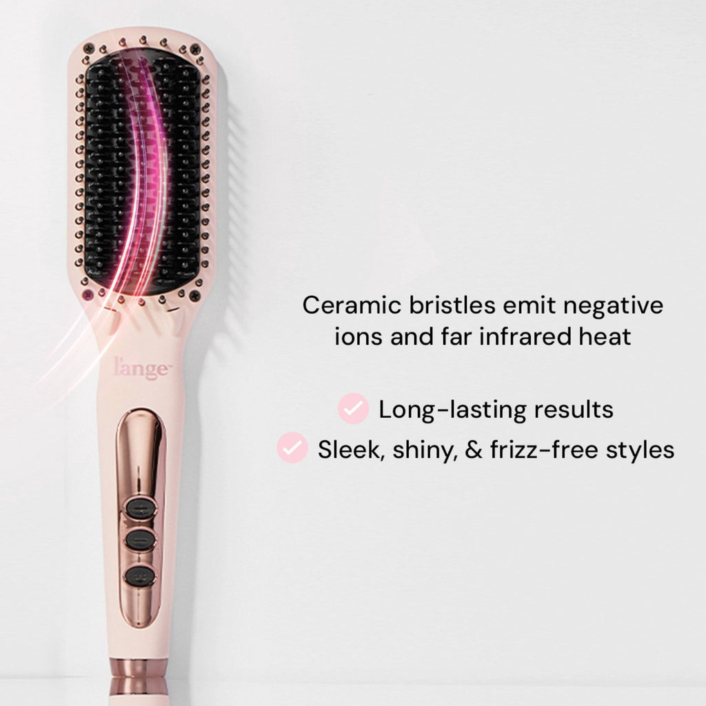 Vite Ceramic Straightening Brush with Digital Display for Sek Frizz-Free (Blush) - Image 6