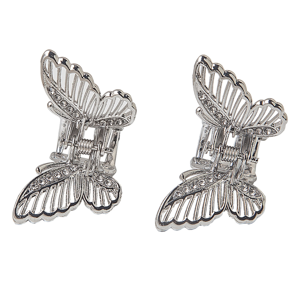 Enchante Accessories Mini Metal Butterfly Claw Clips, 6 Pieces - Image 4