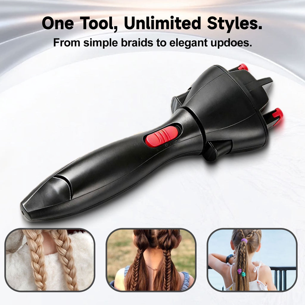 Automatic Hair Braider, Electric Quick Hair Twister, DIY Smart Hair Styling Tool, Battery Powered for Easy Hairstyling - Image 6