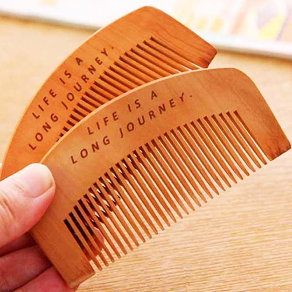 en Comb Anti-Static Beard Tren Hair Engraved Natural - Image 2