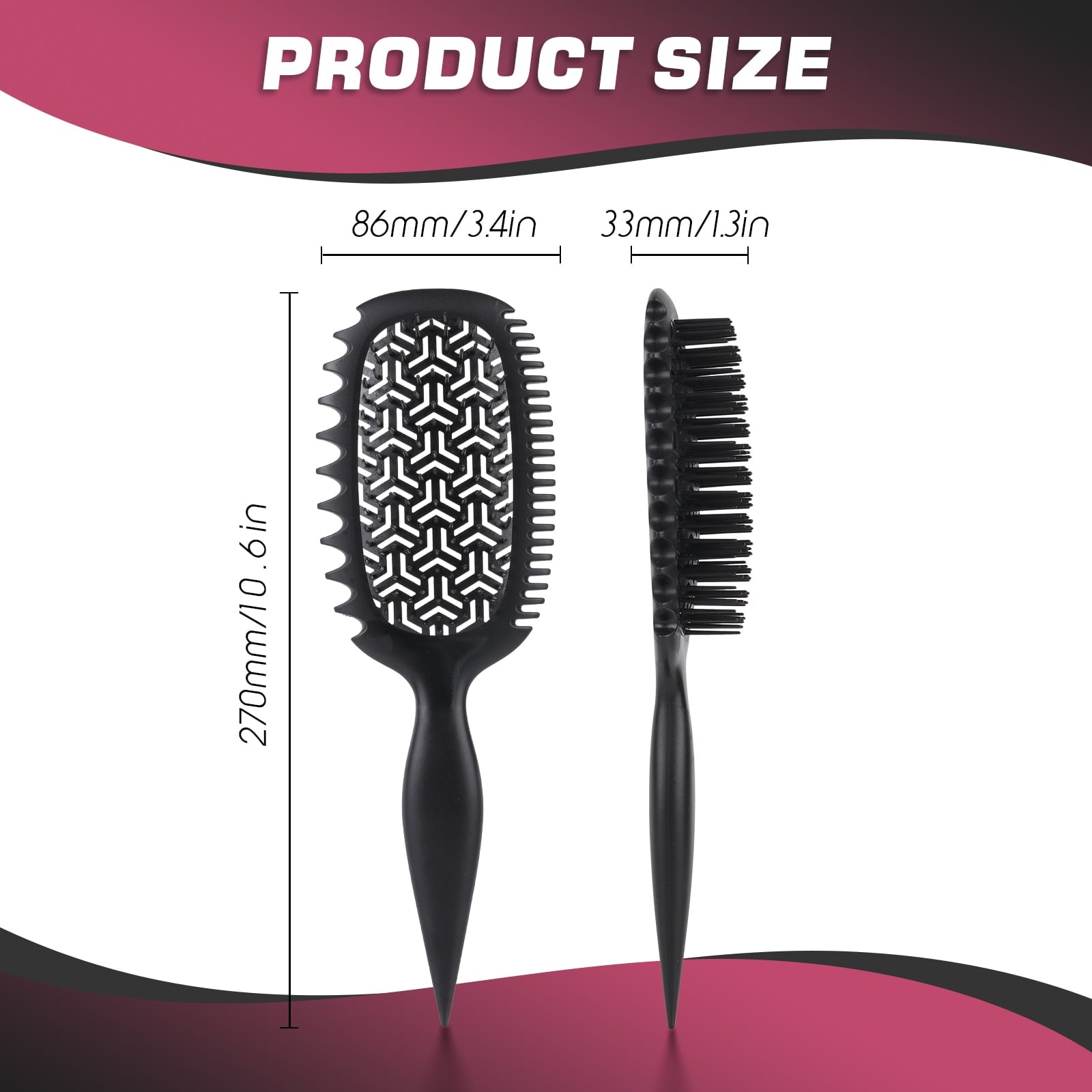 Defining Vented Hair for Effortlessly Detangling & Blow Drying, Professional Airflow for All Hair Types, Shaping & St... - Image 2