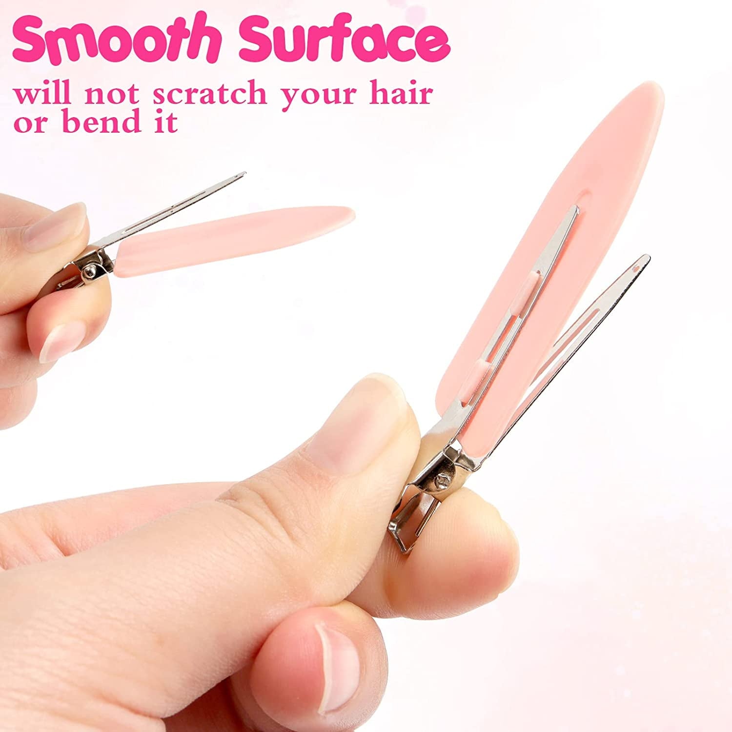 12 Pcs No Crease Hair Clips, No Bend Hair Clips, Makeup Creaseless Hair Clips for Styling Sectioning, Duck Bill Small... - Image 4