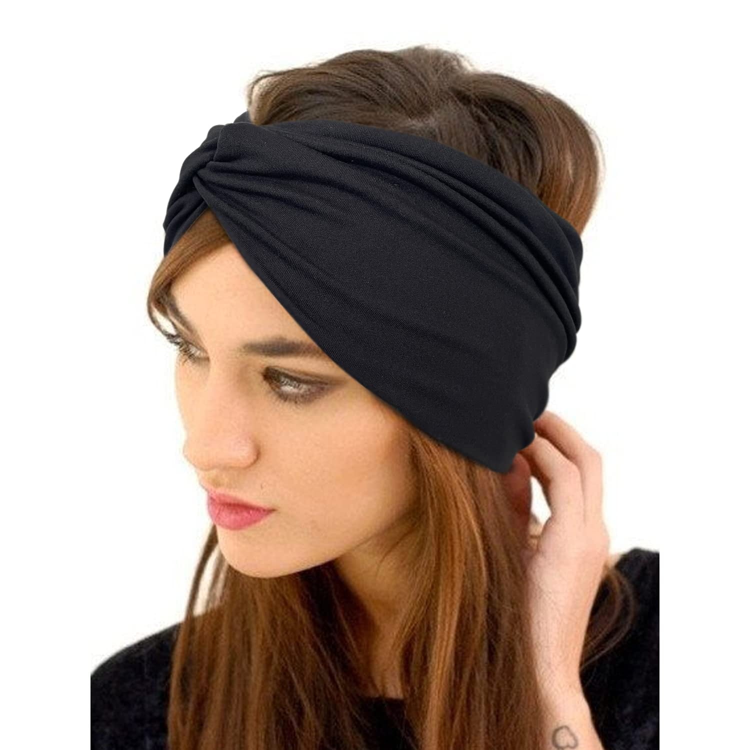 10 PCS Women Headbands African Wide Hair Wrap Extra Turban Head Bands for Lady Large Sport Workout Stretch Non-slip B... - Image 4