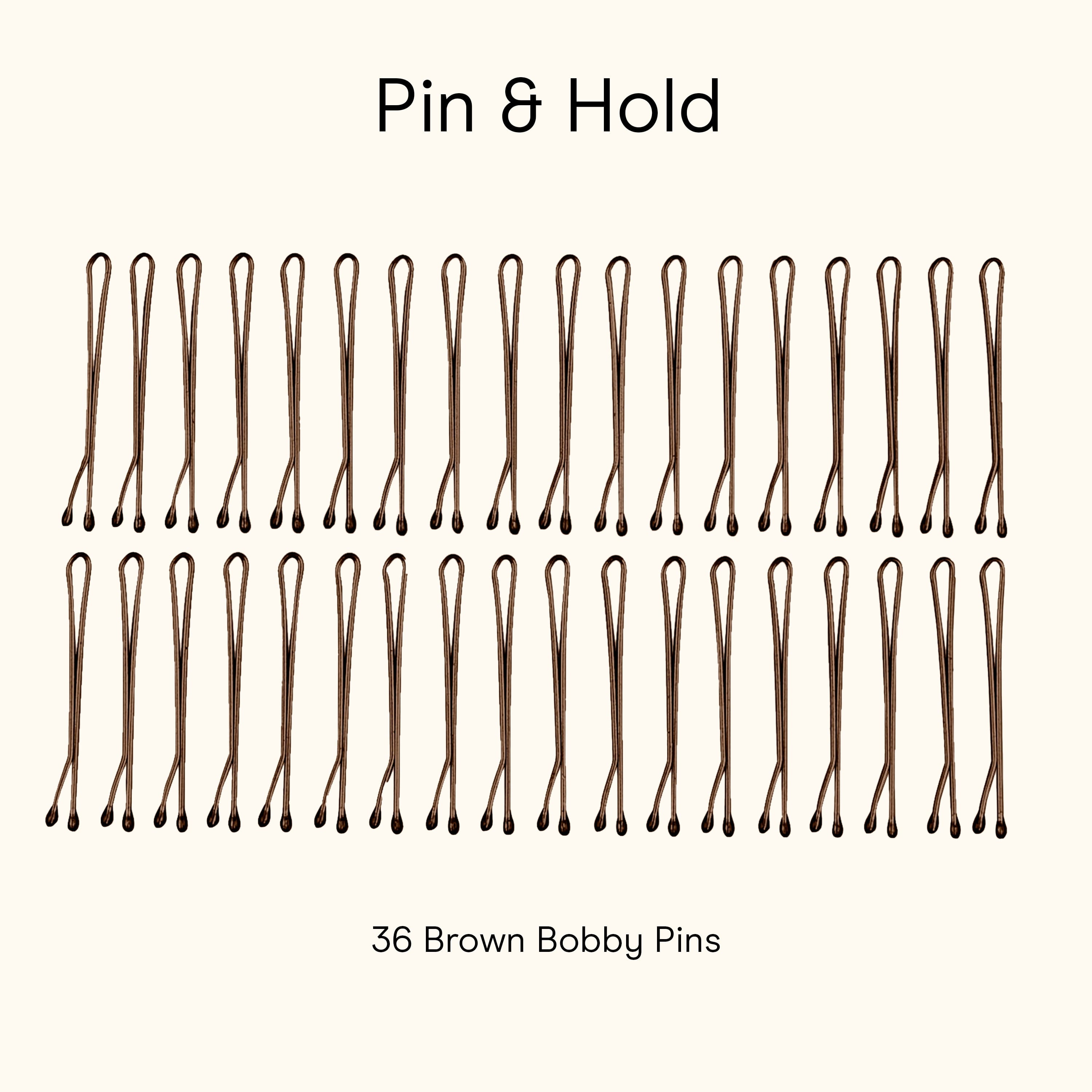 Conair Styling Essentials Mini Bobby Pins, Smooth Brown, 36 Count - Image 6
