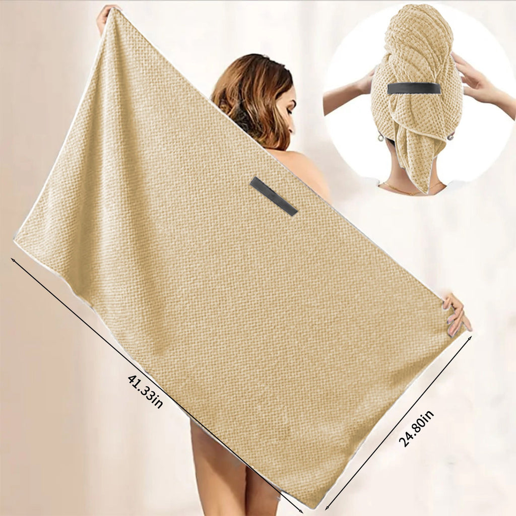 Microfiber Hair Towel, Hair Drying Wrap, Super Absorbent Large Size for All Hair Types Including Long Curly Thick Hair, Lightweight Quick Dr - Image 4