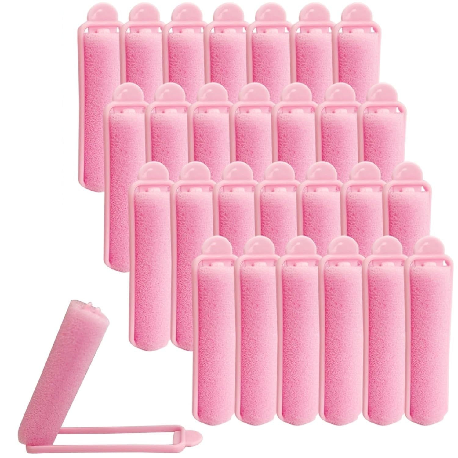 28 Pcs Foam Sponge Hair Rollers,Foam Rollers Hair,Soft Sleeping Curlers,Flexible Sponge Curler for Women Girls,Hairdr...