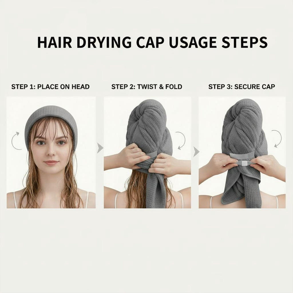 Large Microfiber Hair Towel for Women,Super Soft Anti Frizz & Quick Dry for Curly Hair,Ultra Absorbent Hair Wrap Towe... - Image 5