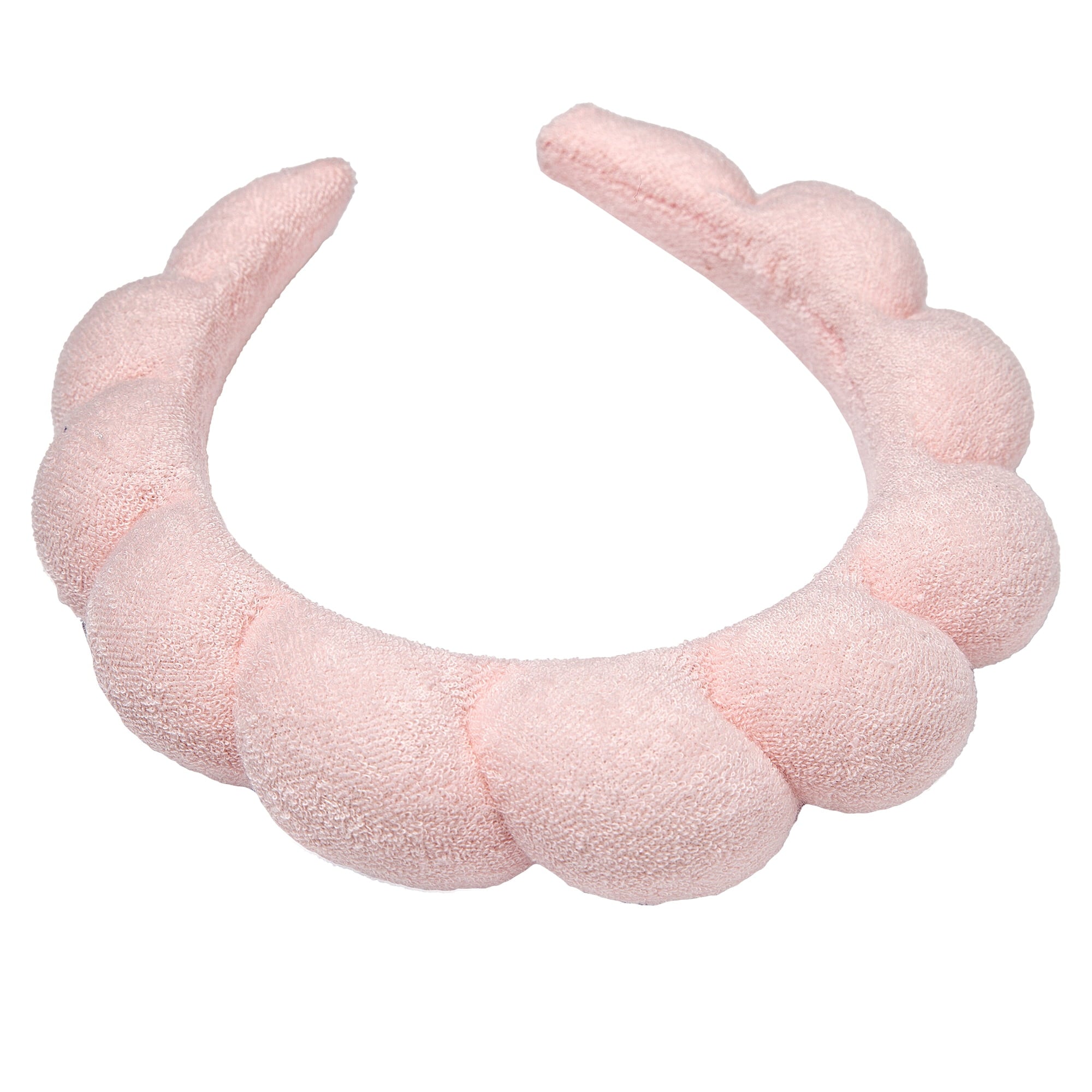 Enchante Crescent Pink Spa Headband with Soft Comfort Design for Skincare & Makeup - Image 3