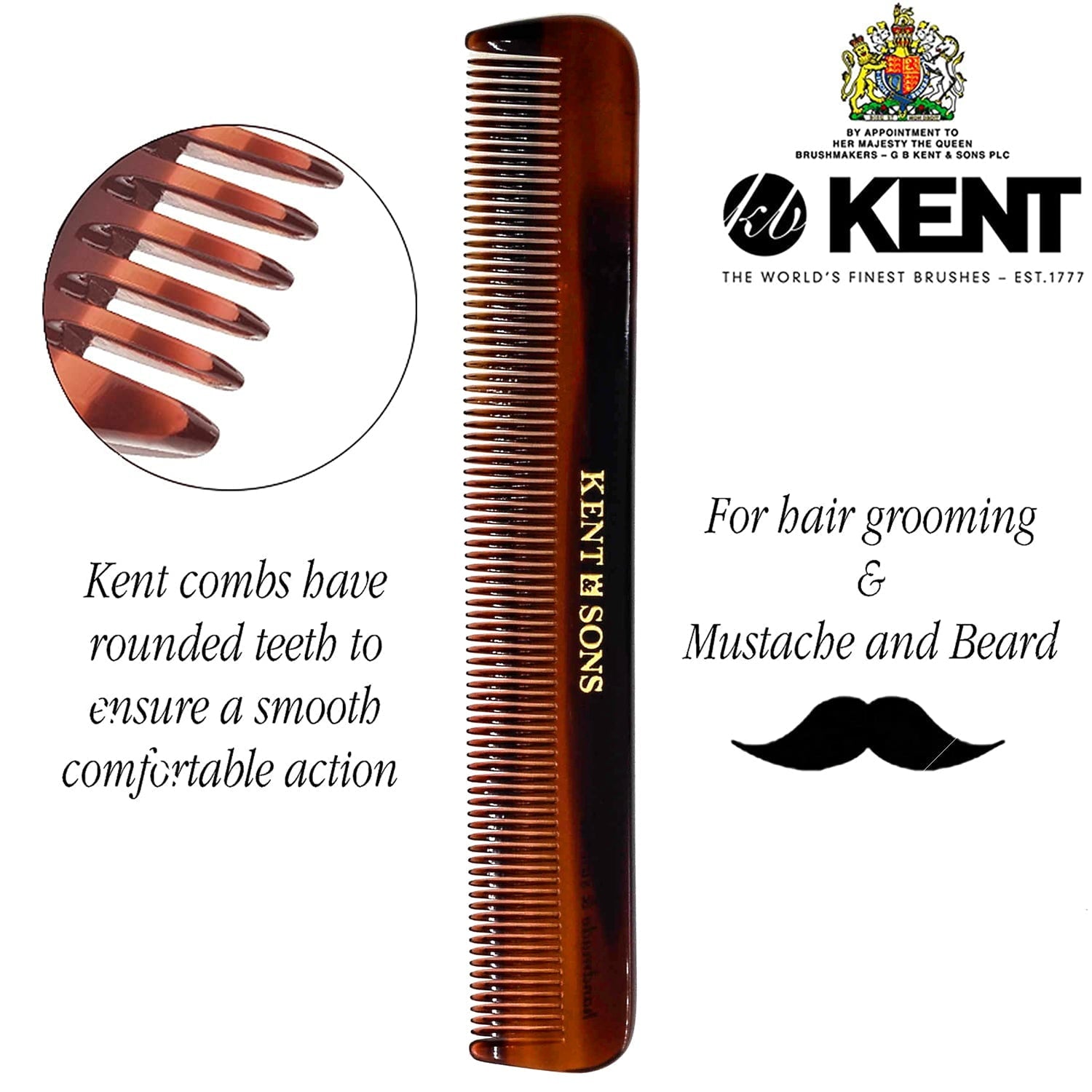 Handmade All Fine Tooth Pocket Comb for Men, Hair Comb Straightener for Everyday Grooming Styling Hair, Mustache and ... - Image 4
