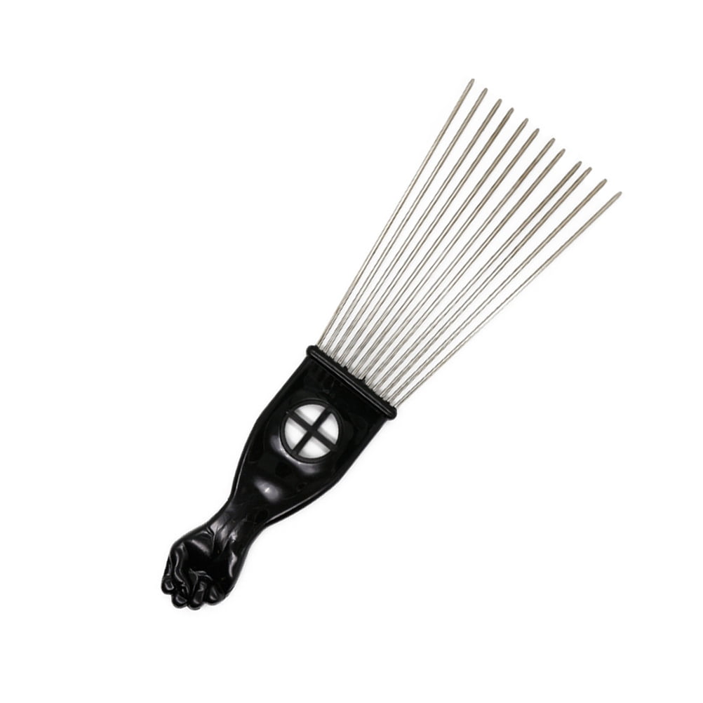 Metal Comb Pick Hair Afro Picks Steel Beard Smooth Fork Detangle Male Wide Tooth - Image 5