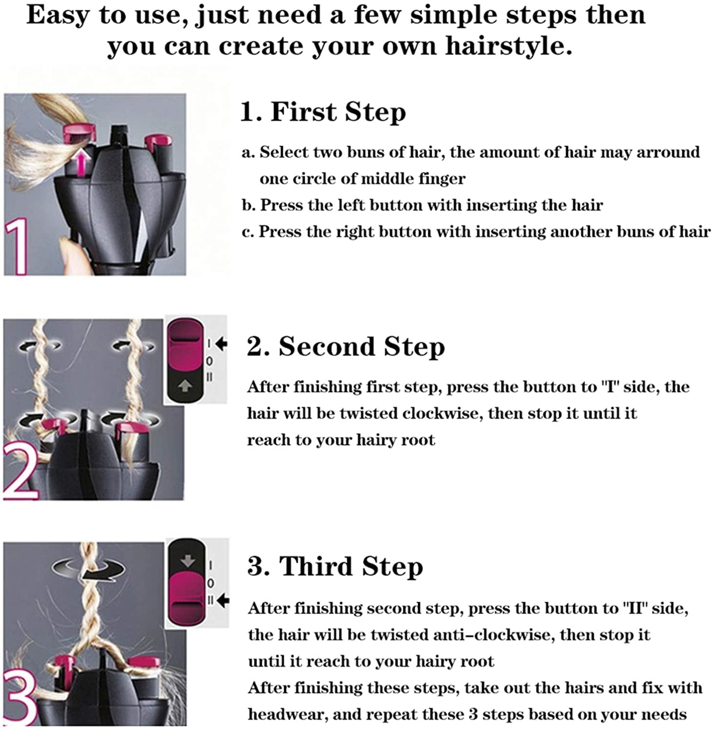 Electronic Quick Twist Hair Braiding Tool Automatic Hair Braider Machine Braid Maker Hair Styling Tools - Image 6