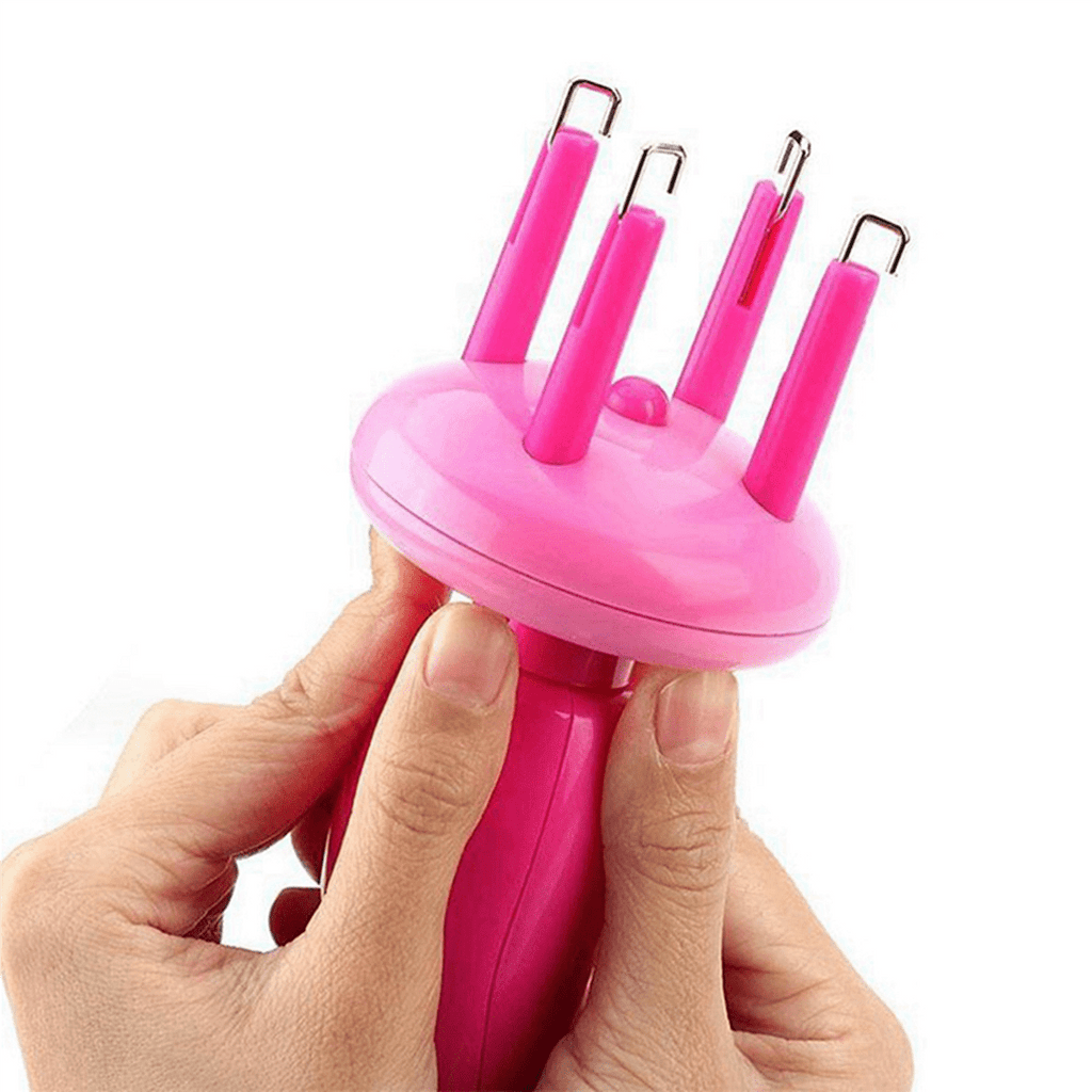 Women Portable Electric Automatic Hairstyle Tool Braid Machine Hair Weave Roller Twist Braider Device Kit - Image 5