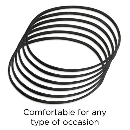 Comfort Headwraps, Flat Fashion Headbands, Black, 6 Ct - Image 4