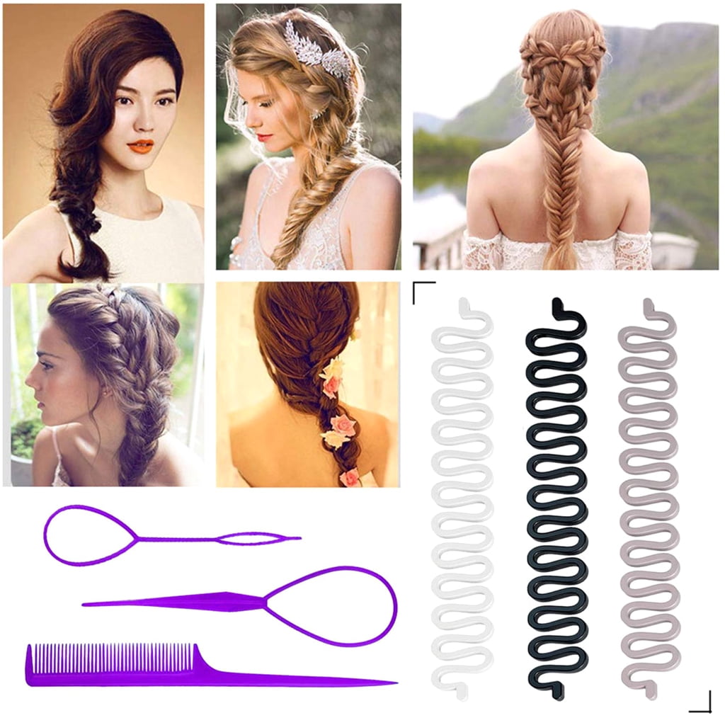 Modelling Tool Kit Magic Fast Spiral Braid Braiding Tool 19x Styling Set for Designer - Image 2