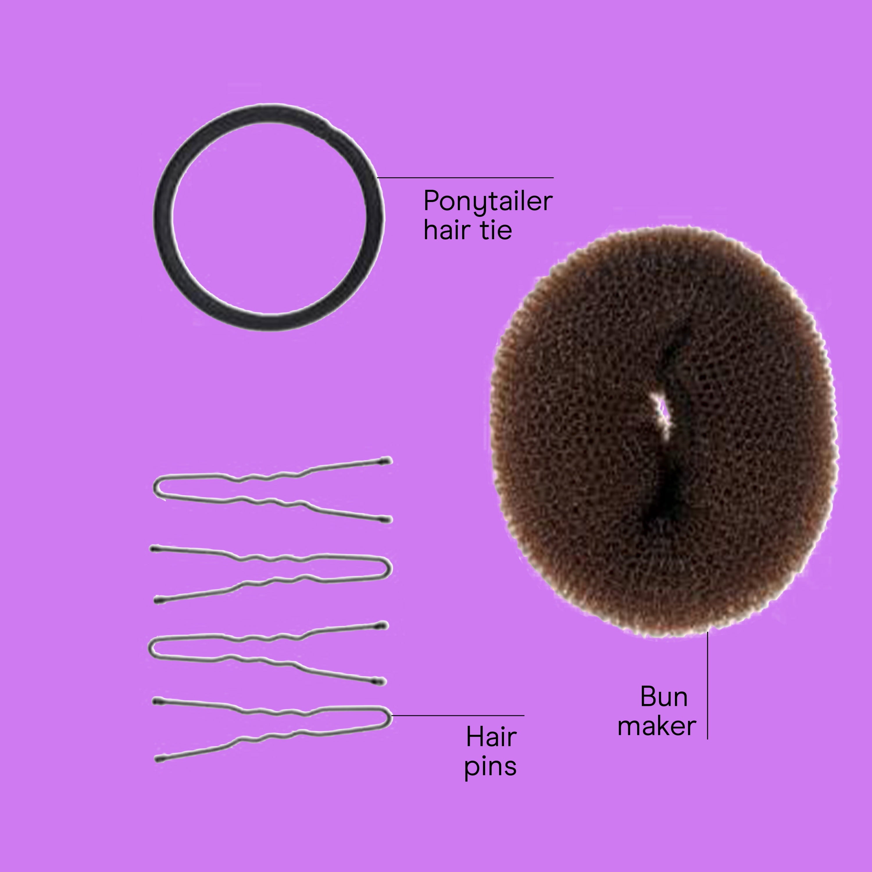 Kit with Bobby Pins, Brown, 6 pk - Image 2