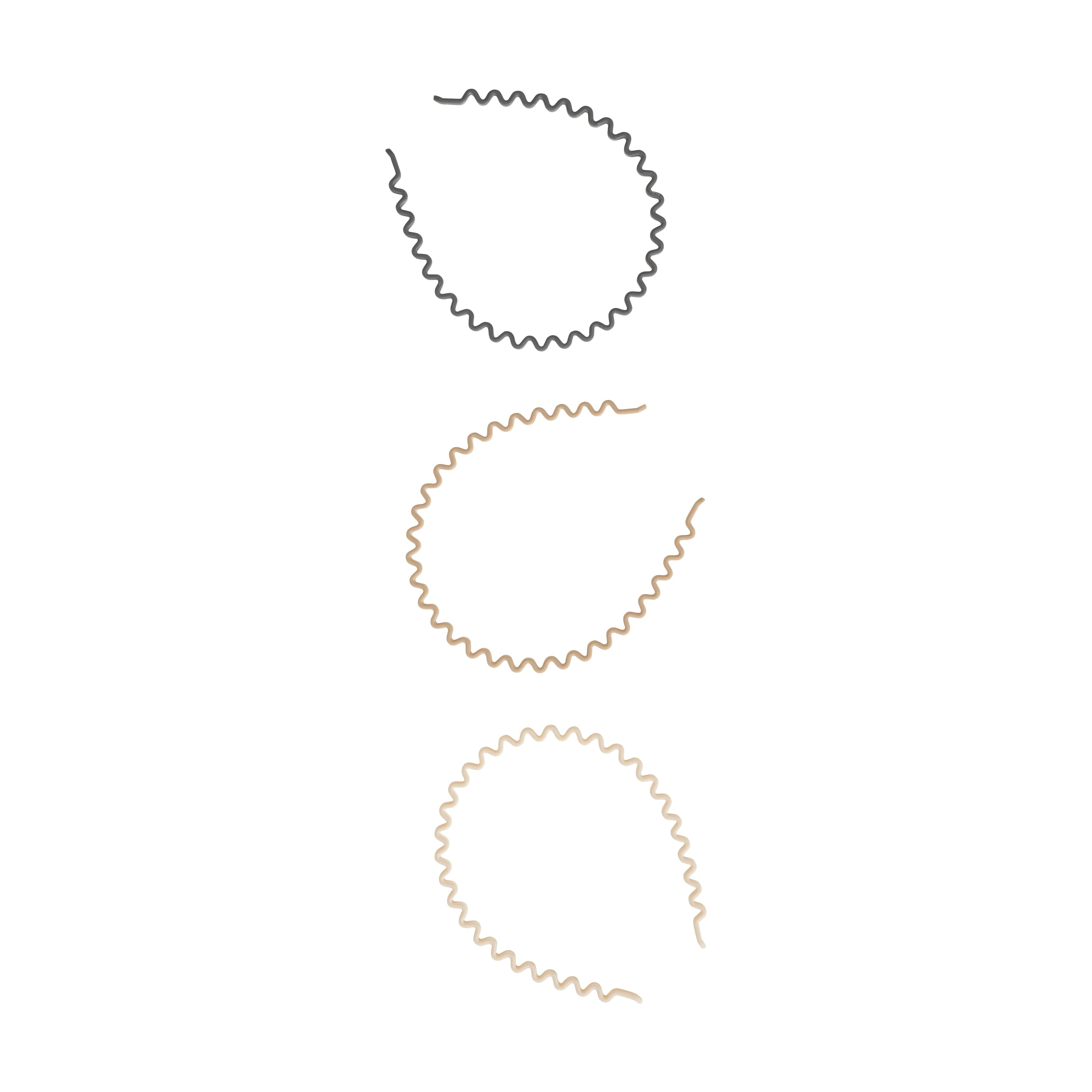 Goody Zigzag Headband, Made for Thick Hair, Warm Tone Assorted Colors, 3 Ct - Image 4