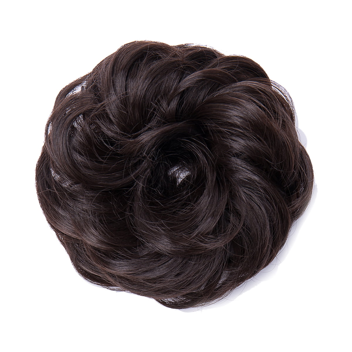 Scrunchies Hair Piece Hair Extensions Synthetic Hair Donut Updo Fake Ponytail Extensions For Women Red/Purple/Blue/Pi... - Image 2