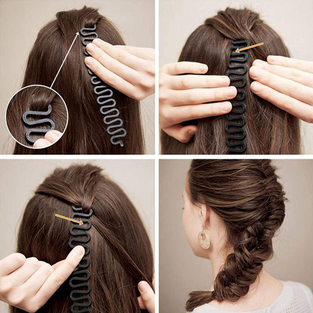 Braiding Tool Roller Bun Maker 3Pcs (Black, Grey, White) - Image 5