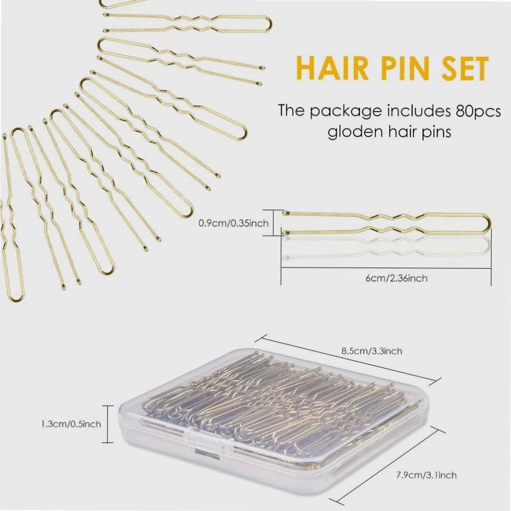 Blonde Bobby Pins, Blonde Hair Pins Bobby Pins Blonde Hair Pins for Buns Ballet Bun Pins for Women Girls with Box-80 count (2.4 inch) - Image 4