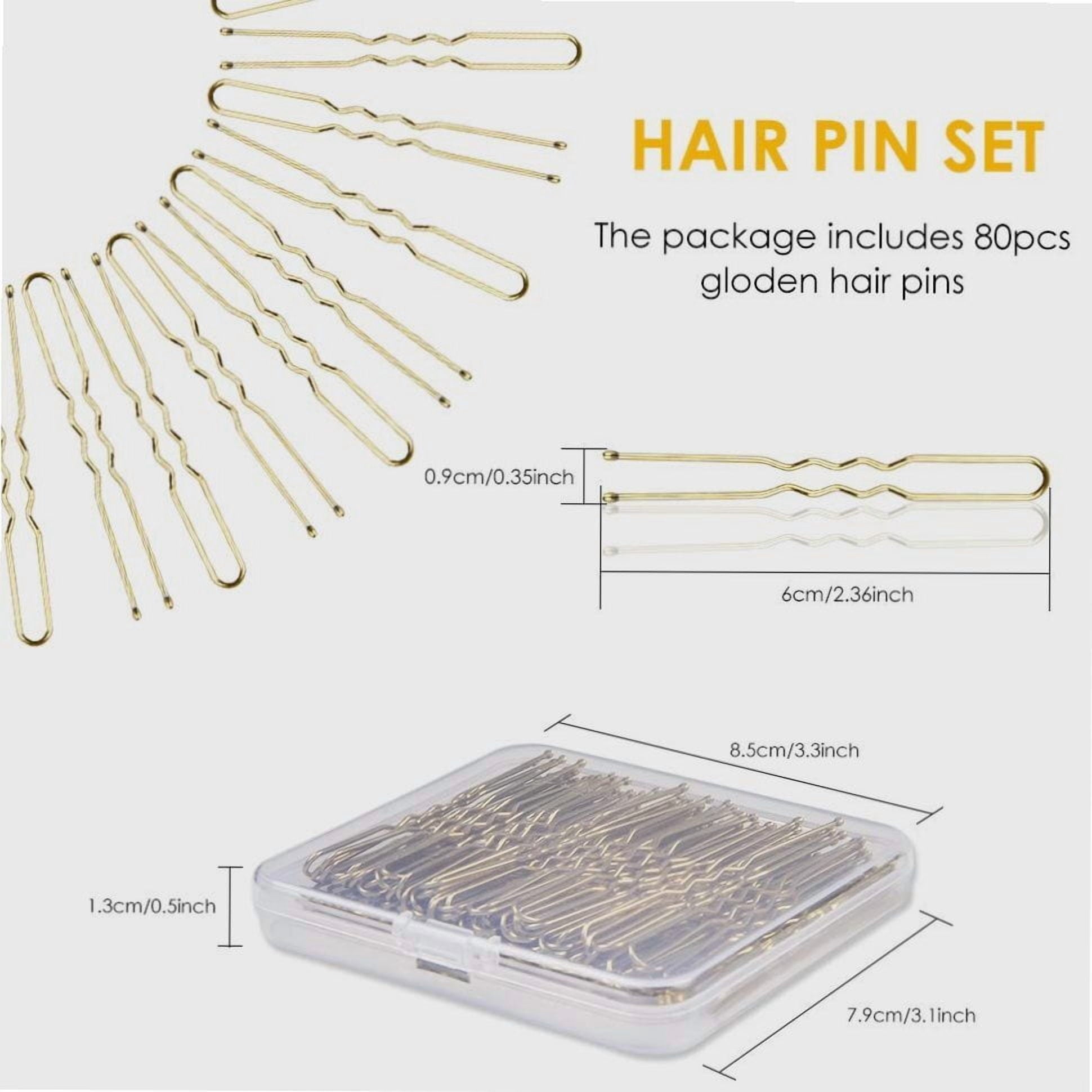 Blonde Bobby Pins, Blonde Hair Pins Bobby Pins Blonde Hair Pins for Buns Ballet Bun Pins for Women Girls with Box-80 count (2.4 inch) - Image 4