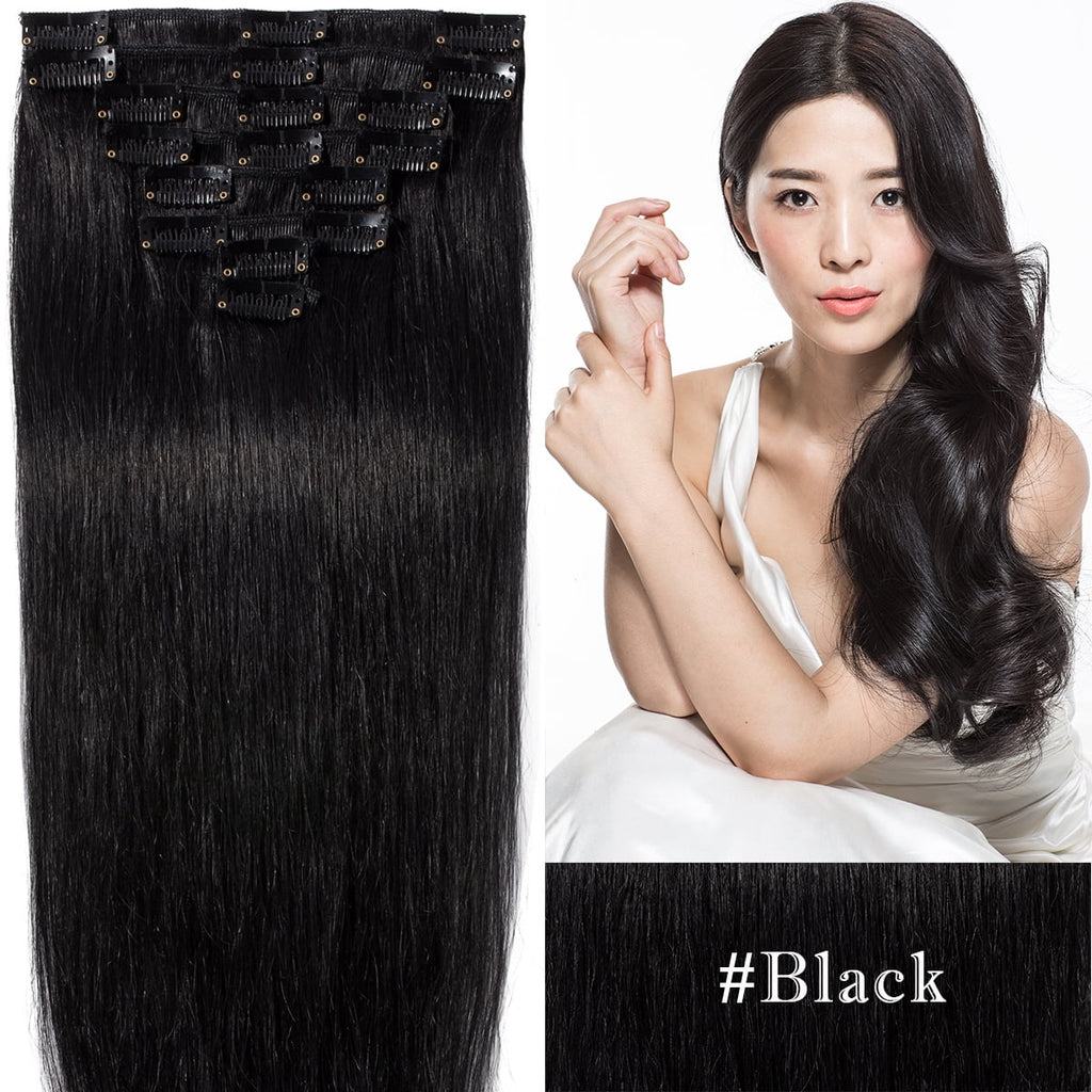 in Hair Extensions 100% Real Remy Human Hair Full Head Straight Balayage Hair 8-24 inch - Image 3