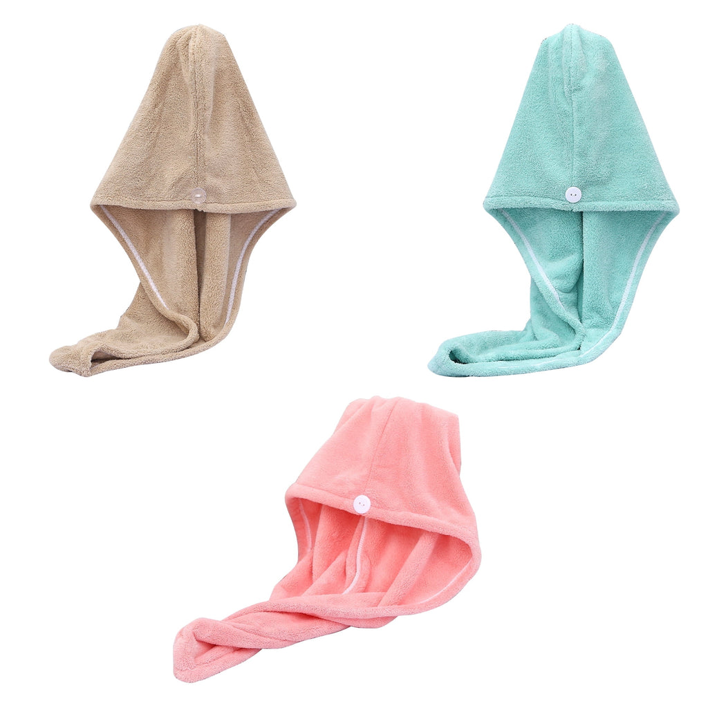 3 Pack Microfiber Hair Towel Wrap for Women,Super Absorbent Quick Dry Hair Turban for All Hair Types Anti Frizz, Large Hair Drying Towel Hea