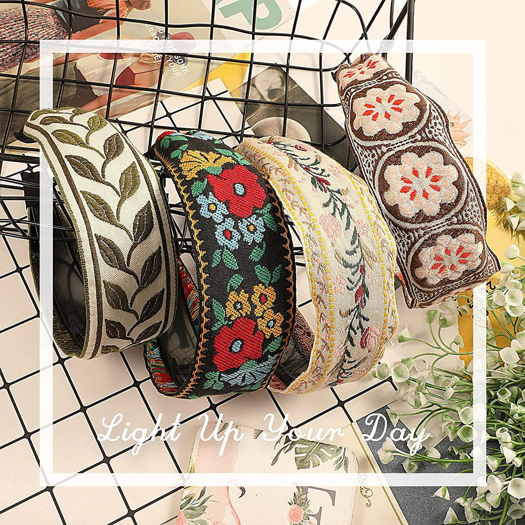 4 Headband for Women Embroidery Wide Hair Band Bohemia Floral Knotted Wide Headbands Vintage Ethnic Style Girls Acces... - Image 5