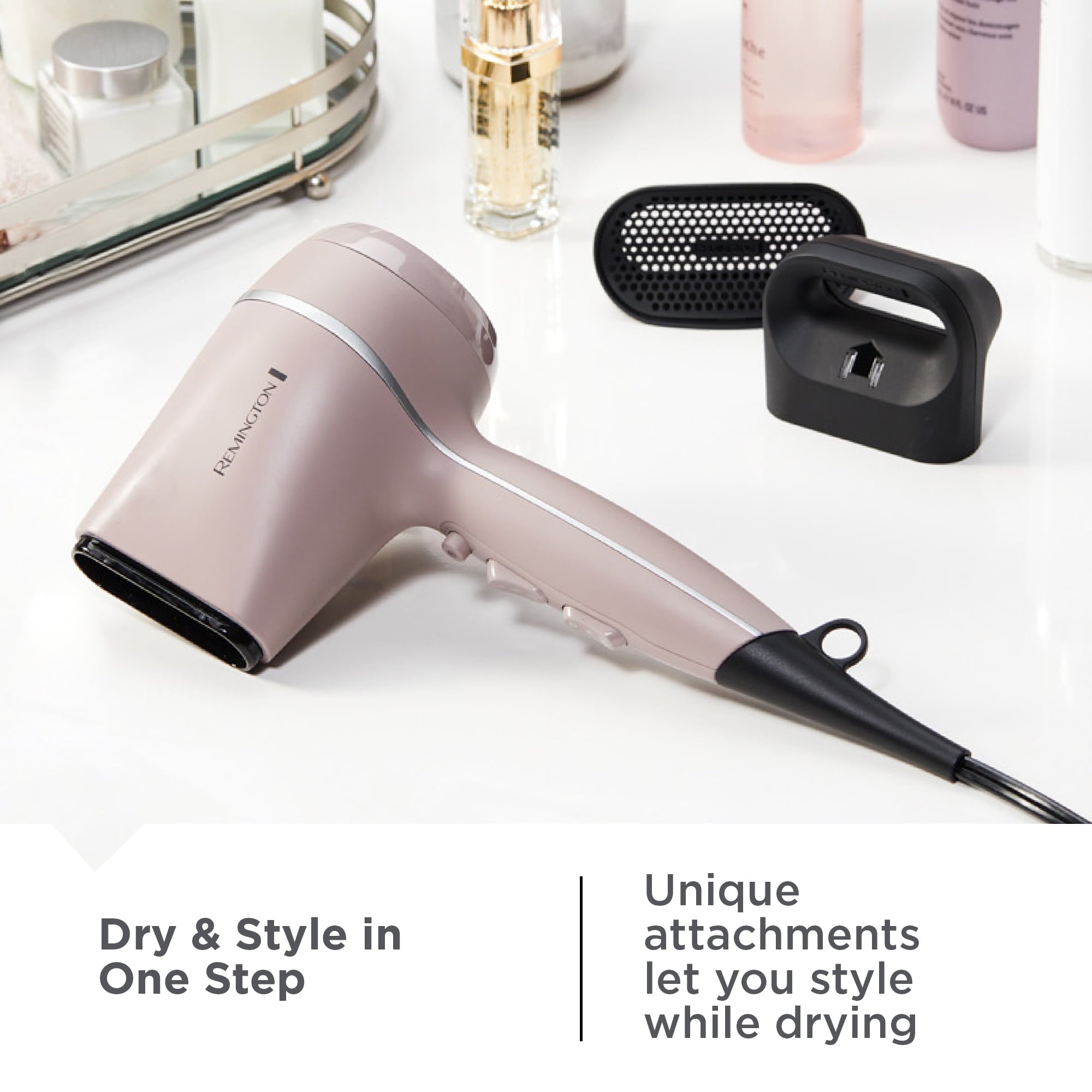 Pro Wet2Style Ceramic Ionic Hair Dryer with 4 Attachments, Purple - Image 4